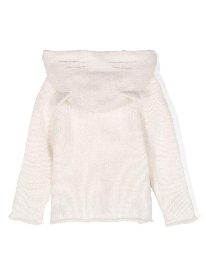 Cardigan bianco crema neonato