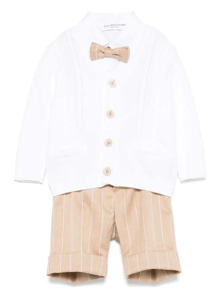 completo bianco/beige neonato