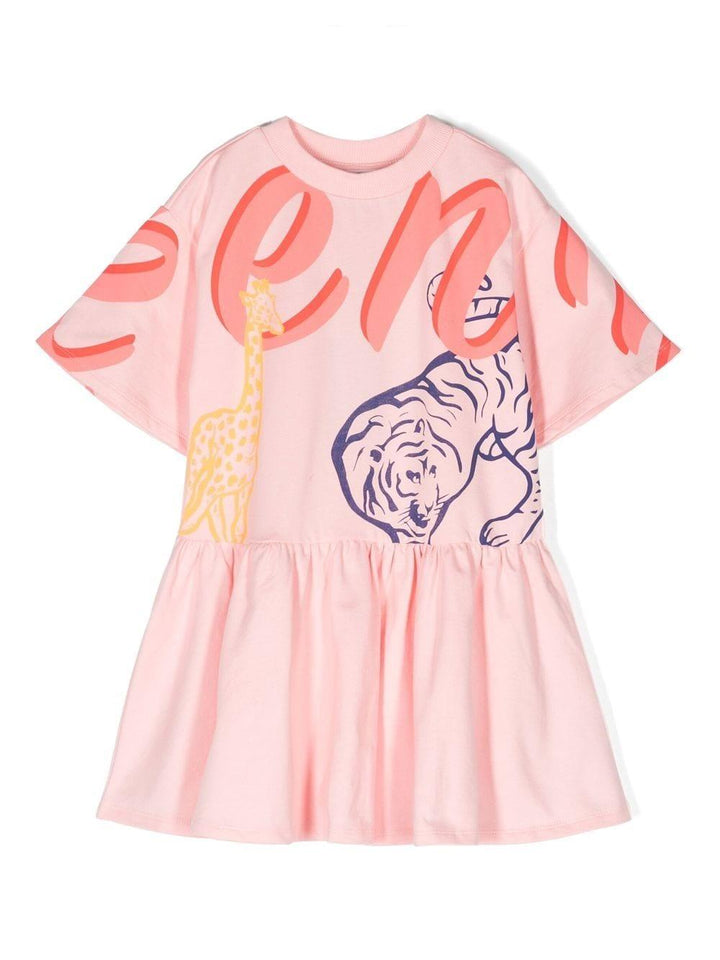 Abito rosa bambina K12293 46G KENZO KIDS 