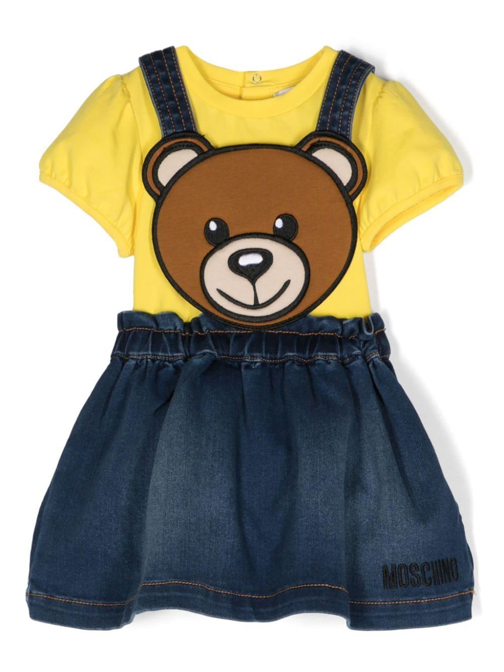 abito denim moschino MDK02QLXE43 50162 MOSCHINO KIDS 