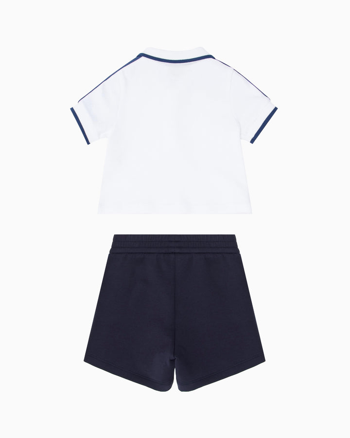 completo bianco/blu neonato EB000389AF10497 M0019 EMPORIO ARMANI KIDS 