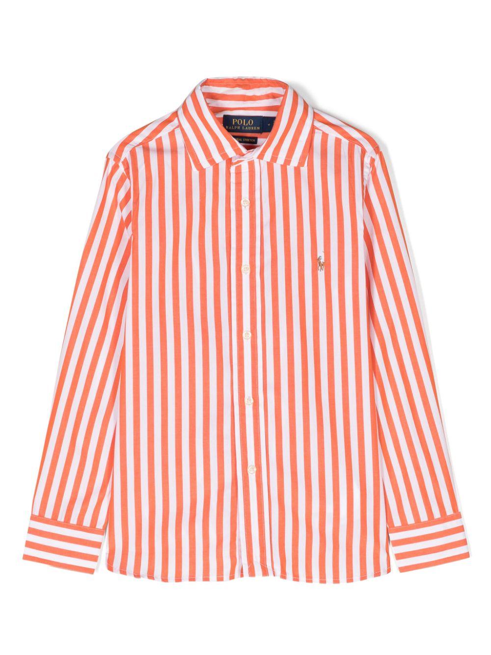 Camicia bambino arancione/bianco 322926259 001 RALPH LAUREN KIDS 