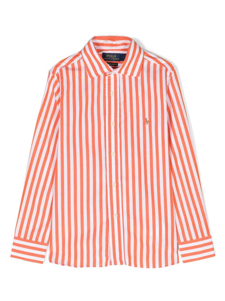 Camicia bambino arancione/bianco 322926259 001 RALPH LAUREN KIDS 
