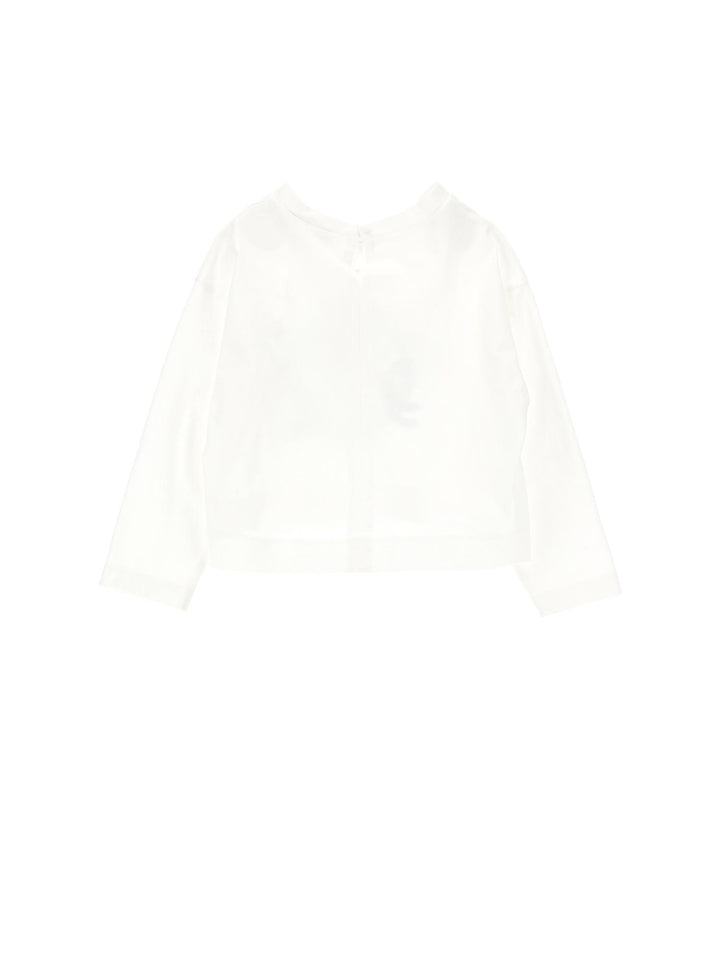 T-shirt bianca bambina a maniche lunghe con stampa 'Duffy Duck' 19B6162000 0001 Monnalisa kids 