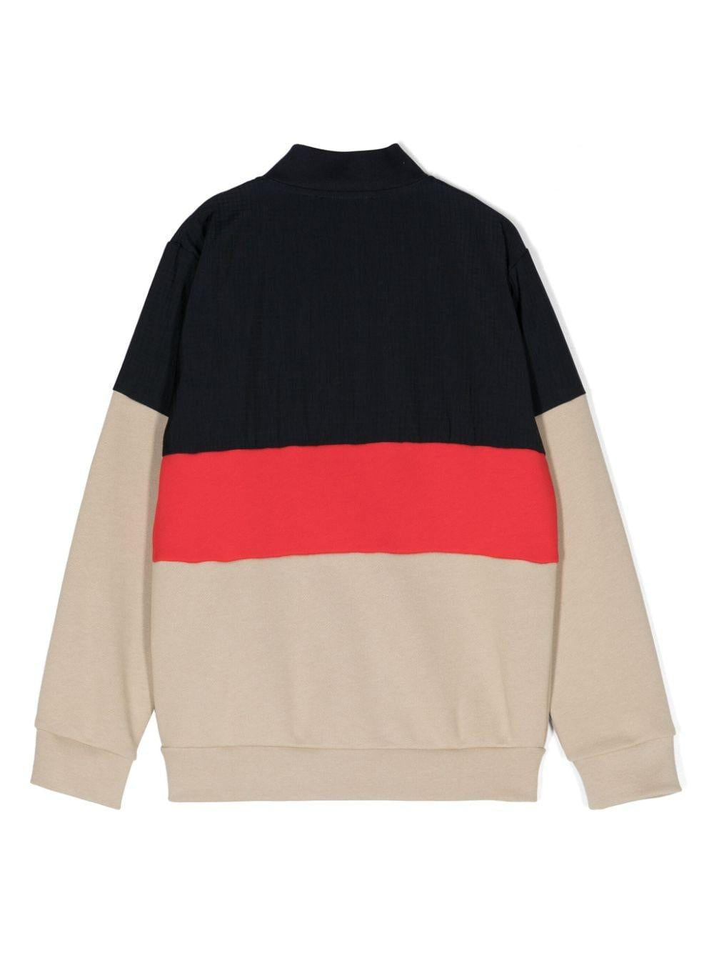 felpa nero/beige bambino