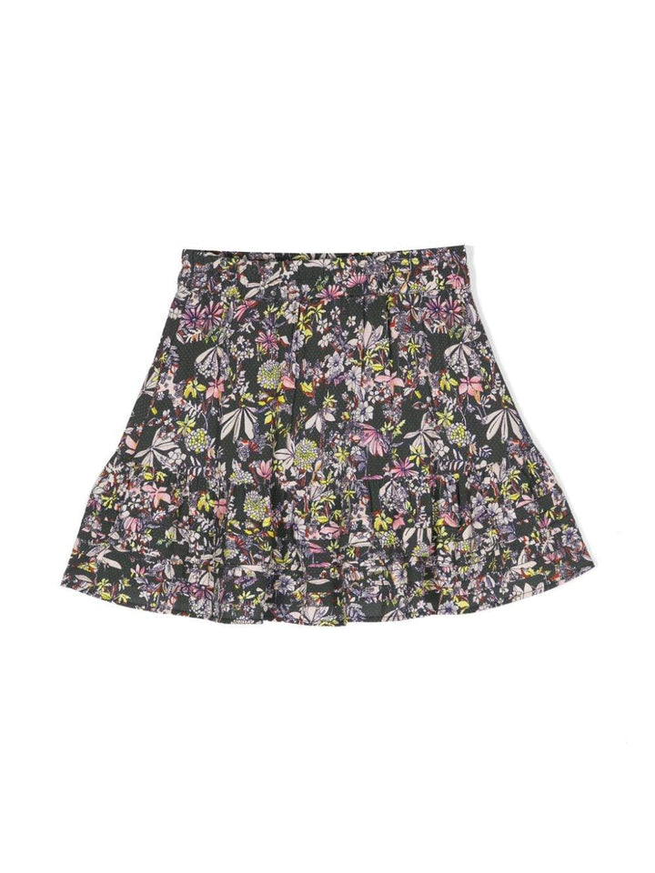 Gonna bambina nera/multicolore