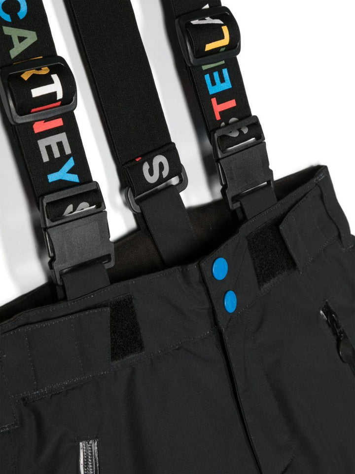 Salopette nera e multicolor bambino con logo
