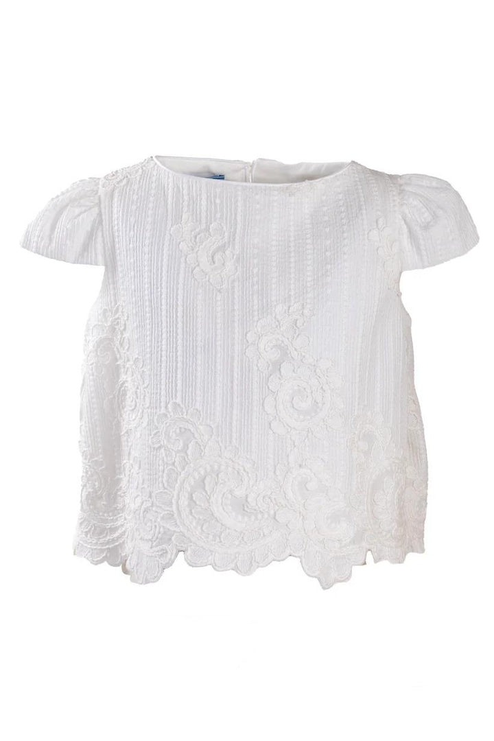 top bianco bambina