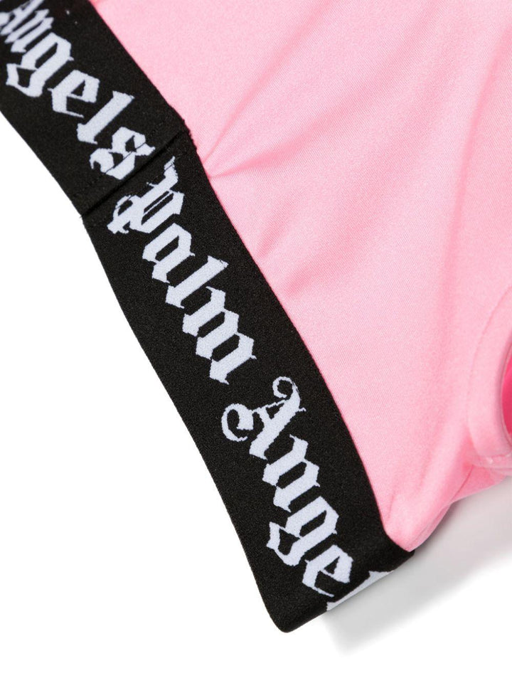 Top bambina fucsia/nero