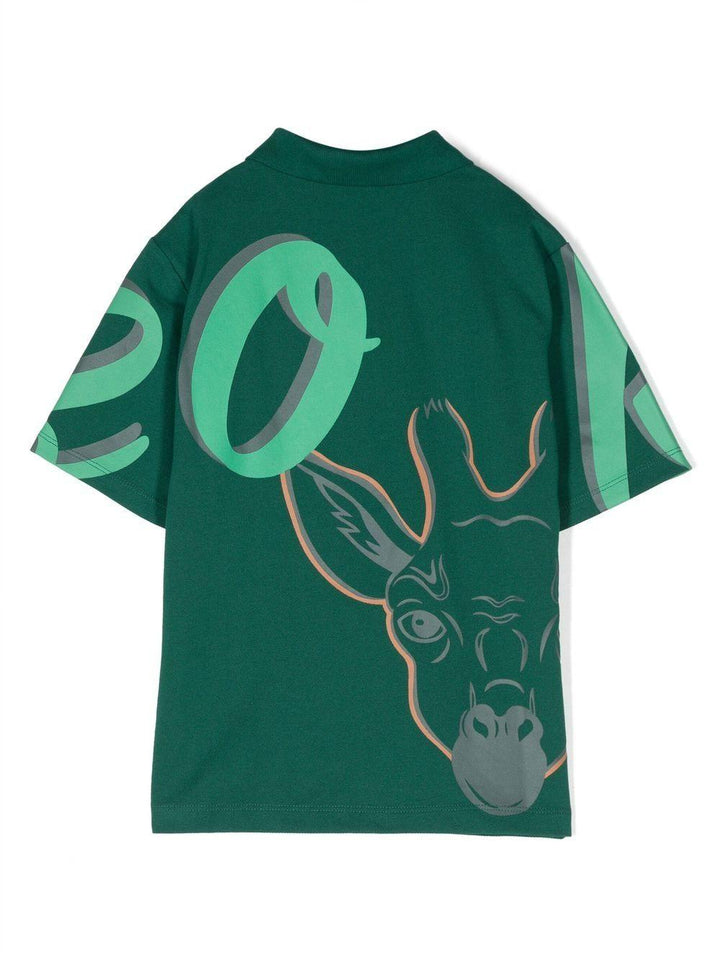 Polo verde bambino K25757 678 KENZO KIDS 