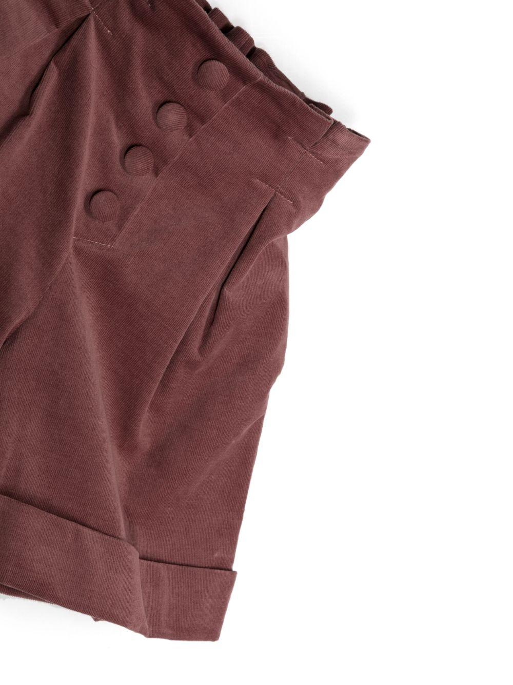 Shorts bordeaux bambina