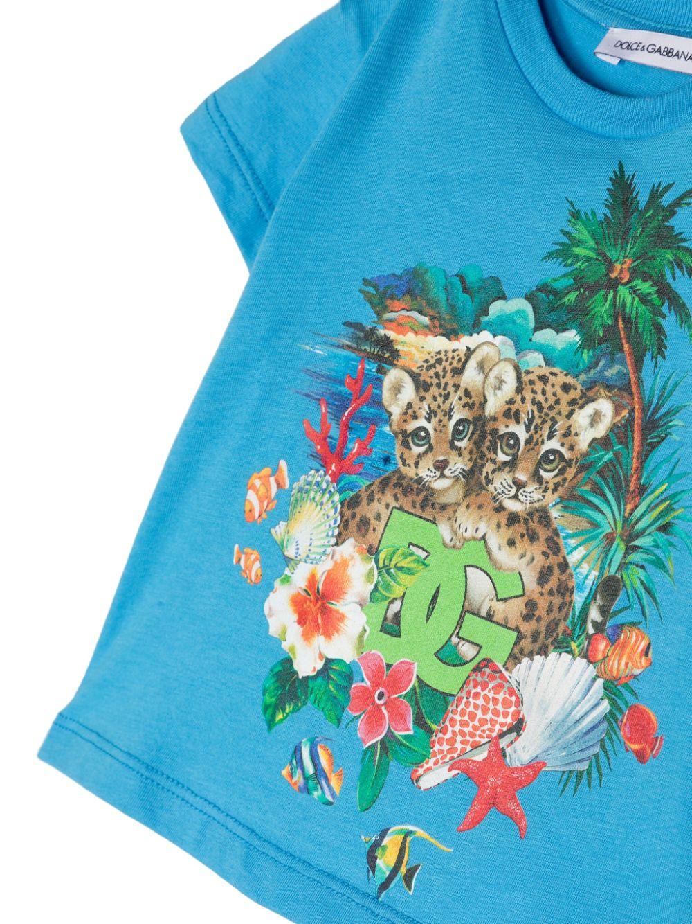 t-shirt celeste neonato