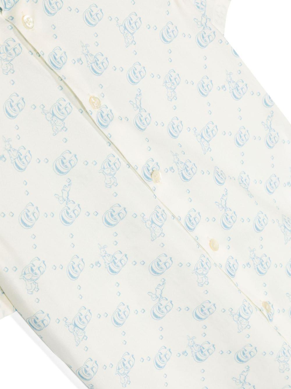 Camicia bianco/blu bambino