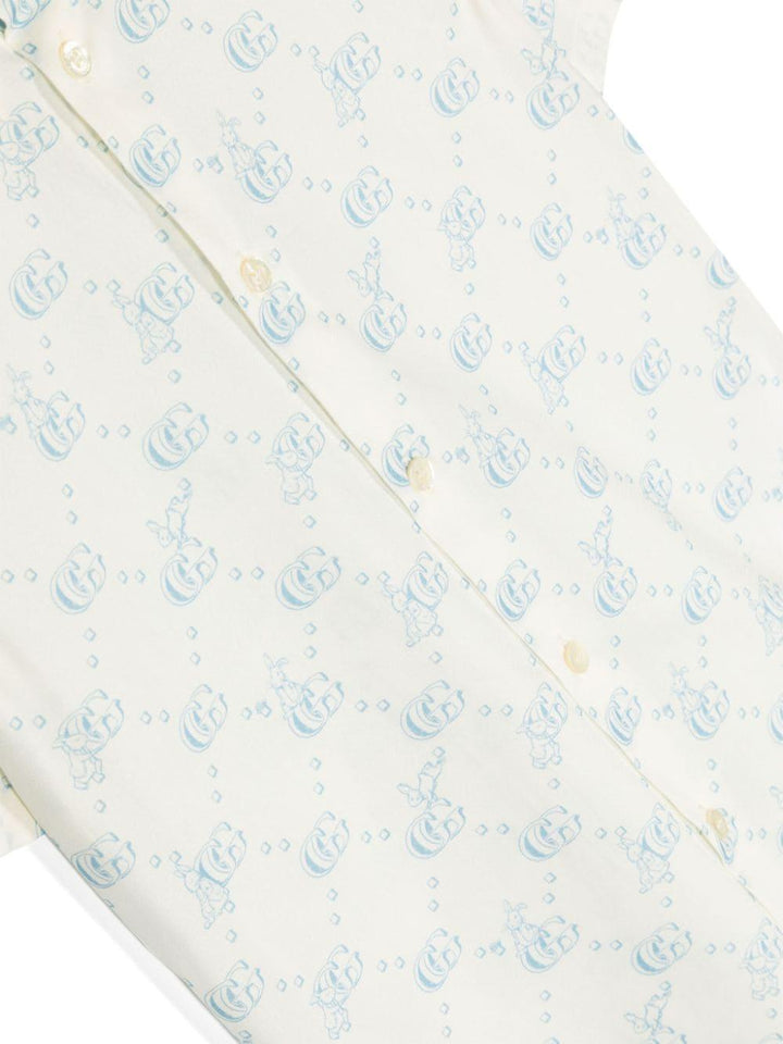 Camicia bianco/blu bambino