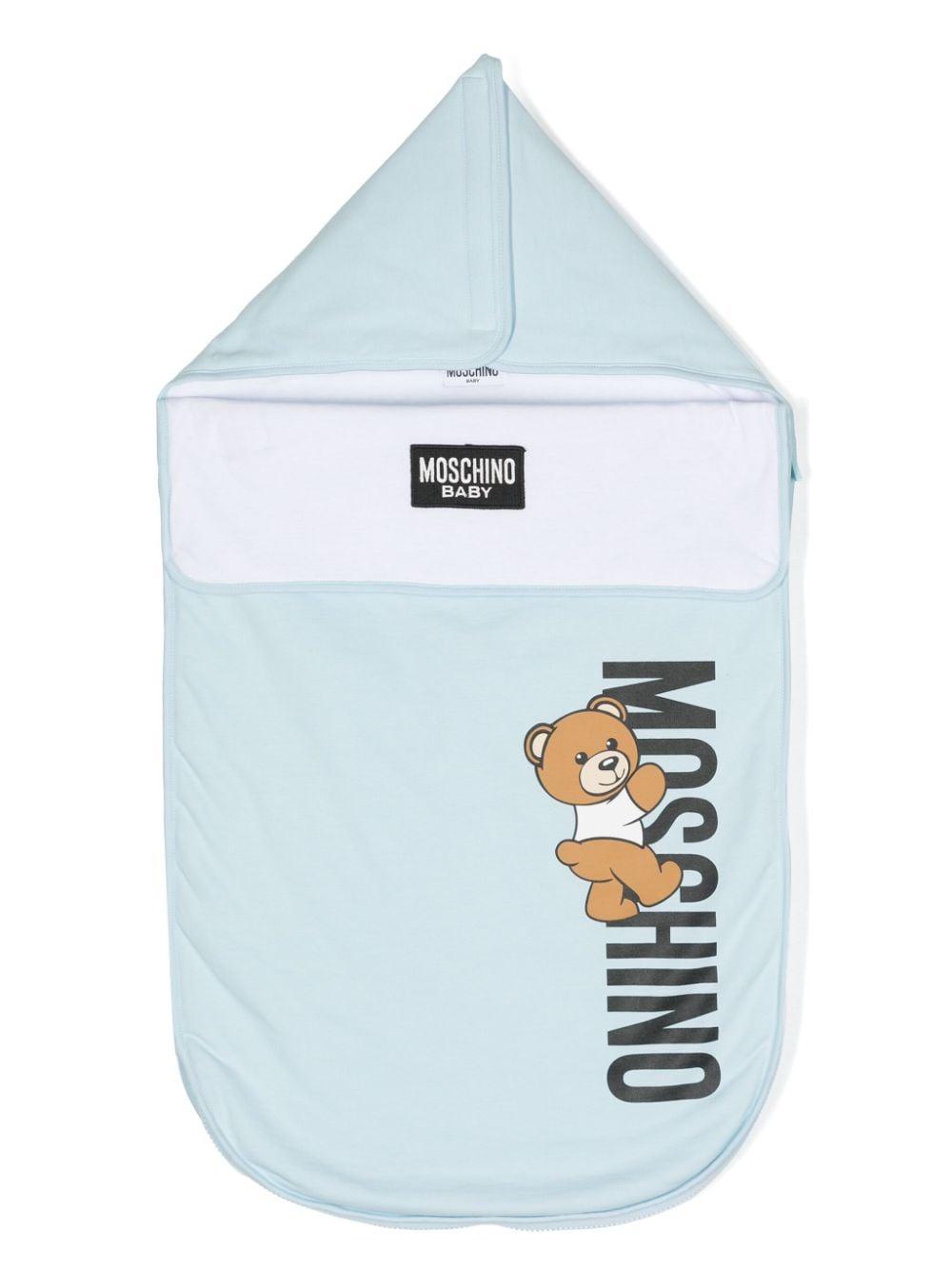 Sacco nanna azzurro neonato unisex MUE00PLCA30 40304 MOSCHINO KIDS 