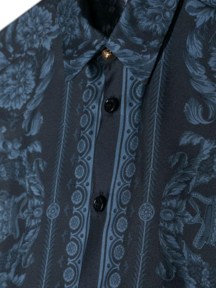 Camicia bambino blu navy