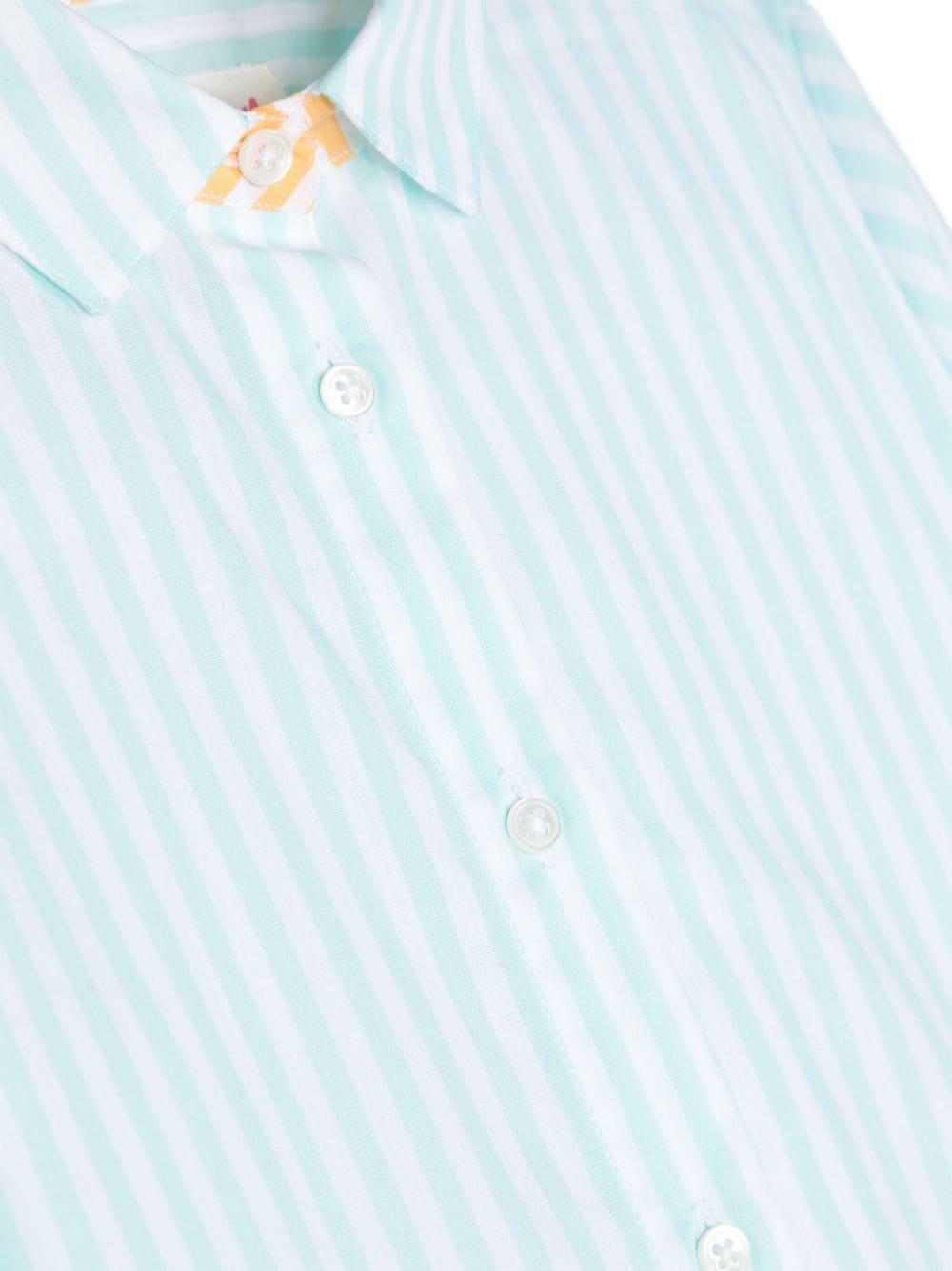 Camicia verde/bianca bambina