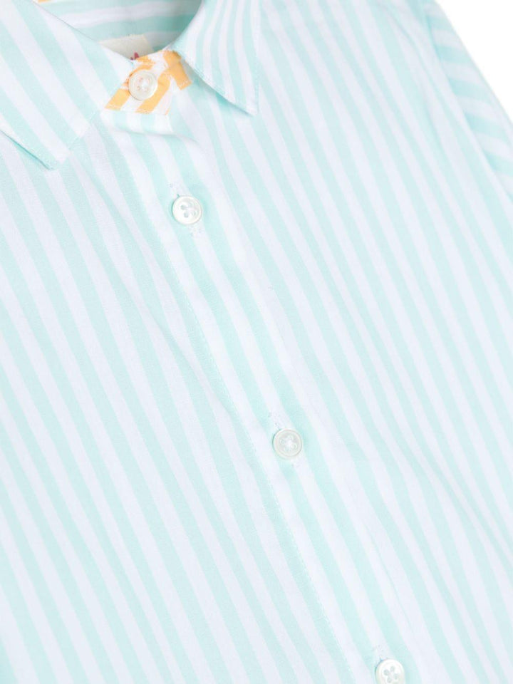 Camicia verde/bianca bambina