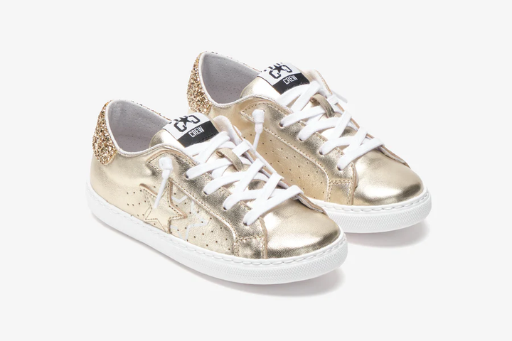 sneakers oro bambina