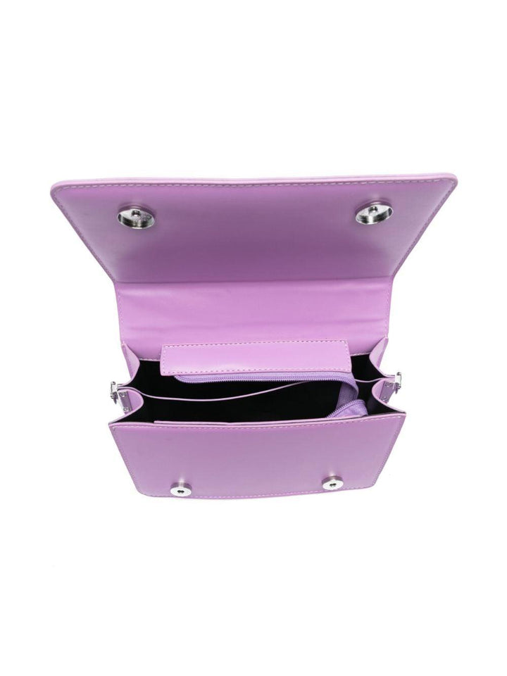 Borsa lilla bambina a spalla con logo goffrato 17B0112755 0065 Monnalisa kids 