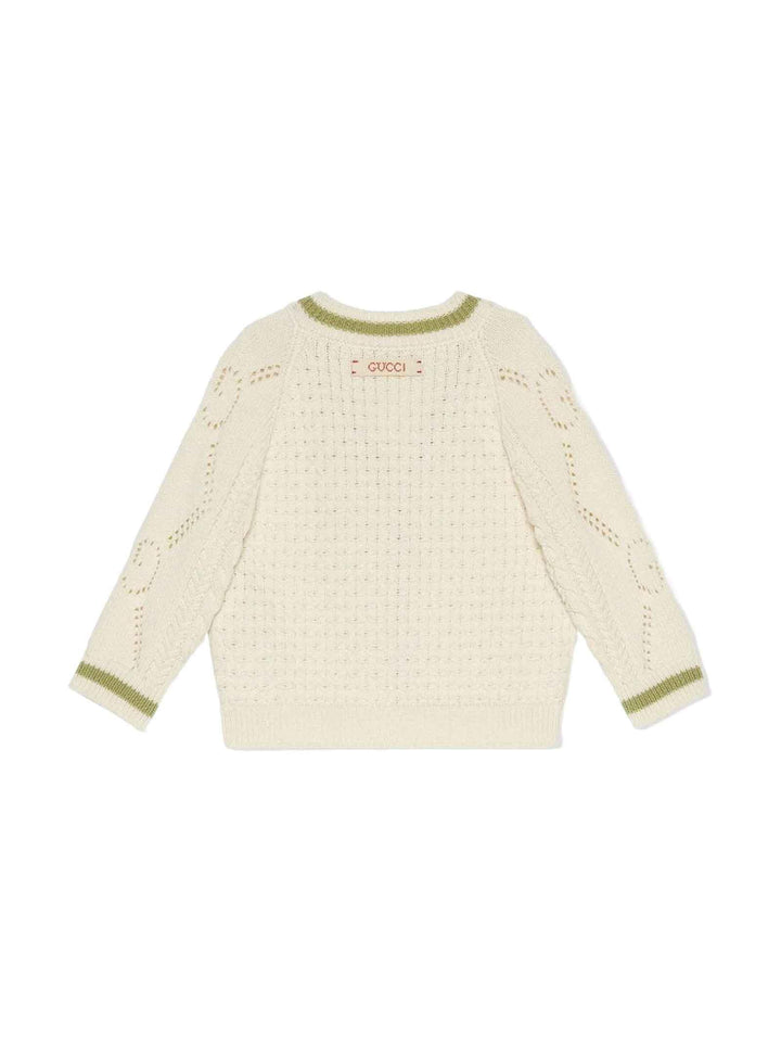 Cardigan bianco neonato