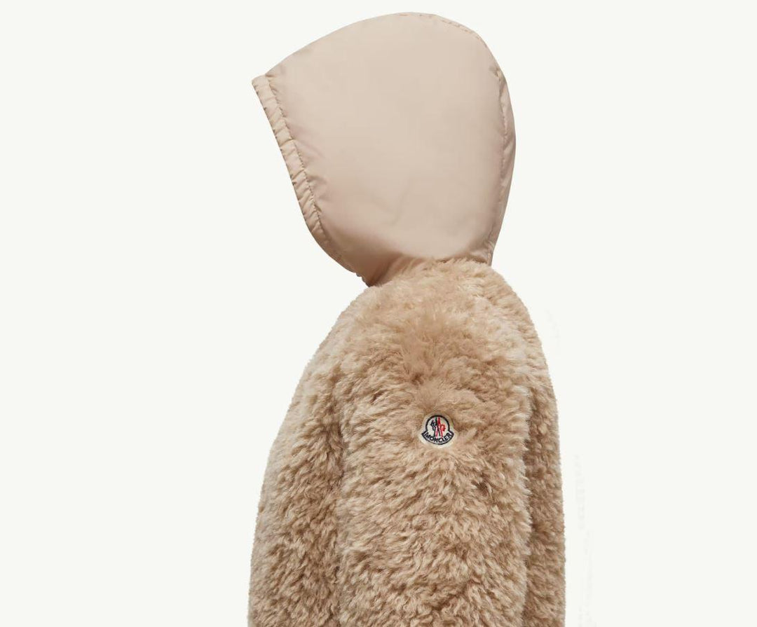 felpa beige bambina 8G0001389B0G 268 Moncler Kids 
