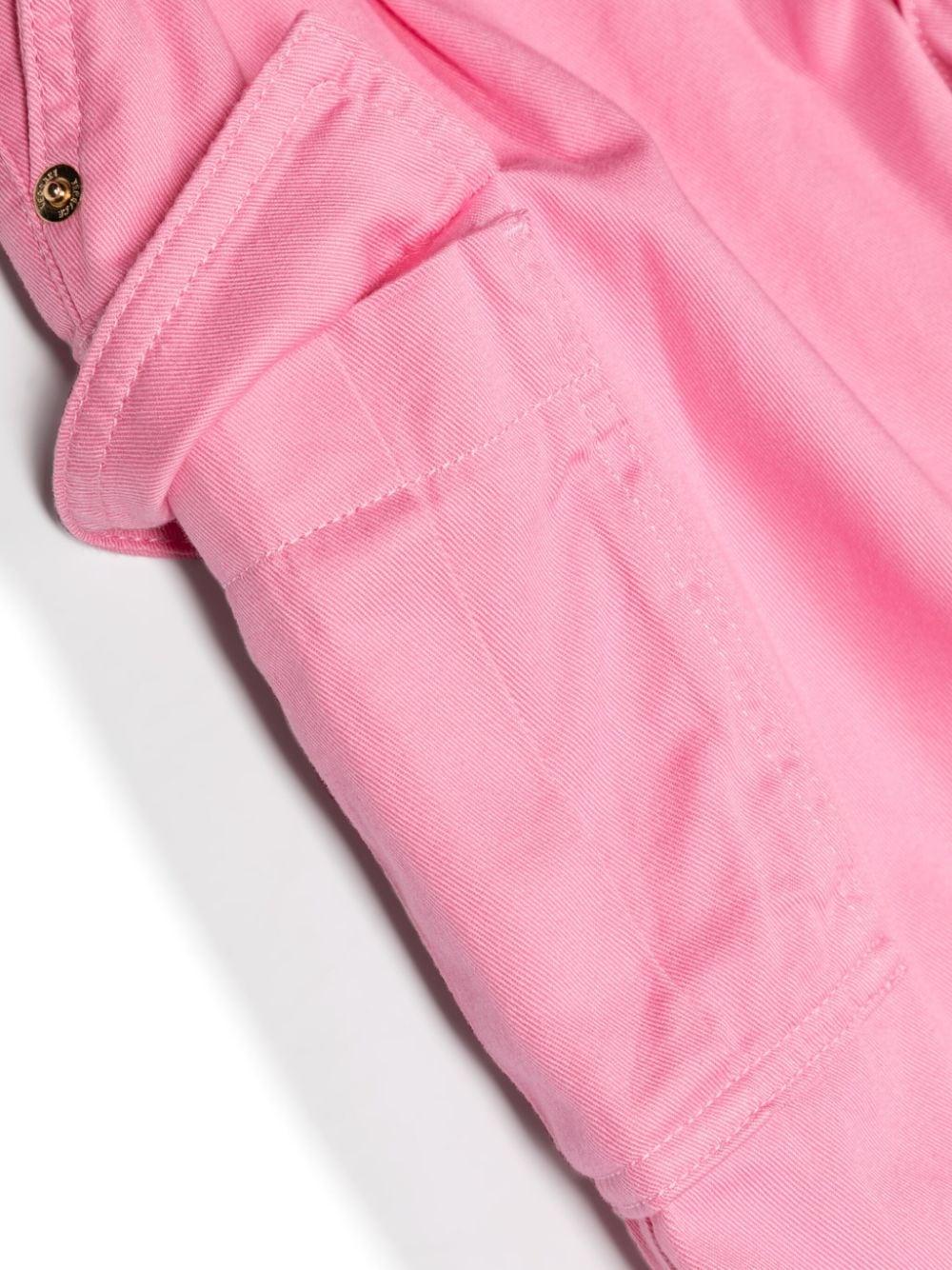 Pantaloni cargo rosa bambina
