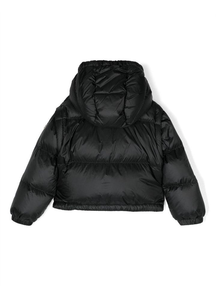 Giubbotto nero bambina con logo