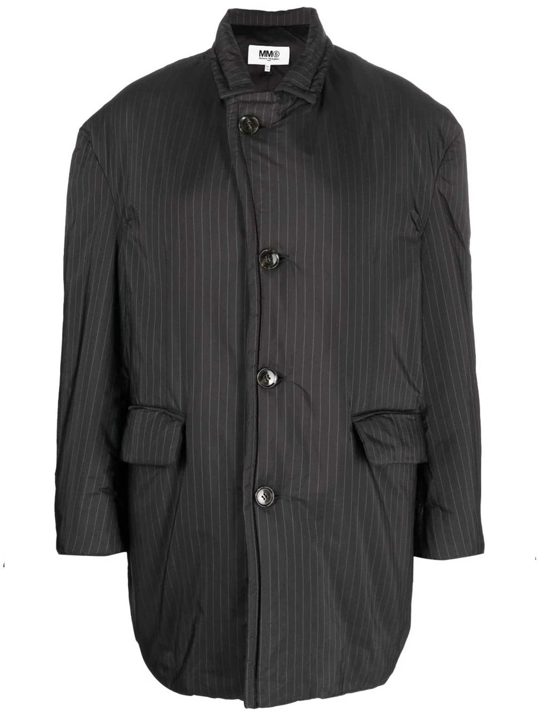 Giacca gessata donna con abbottonatura frontale S52AM0276S78142 001F MM6 