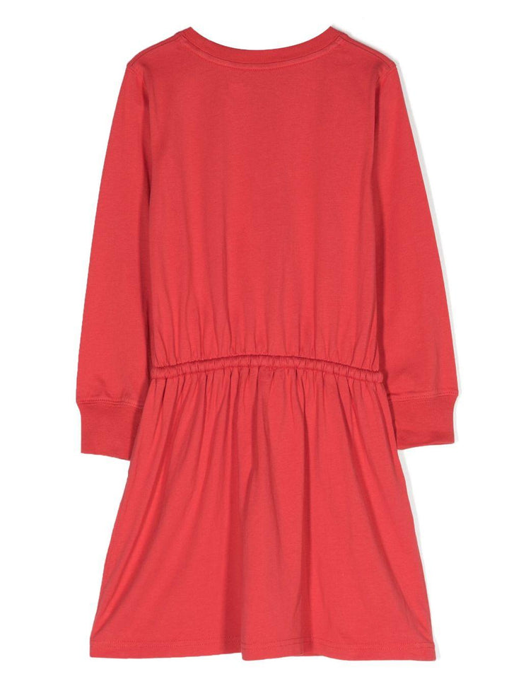 Abito rosso bambina con stampa