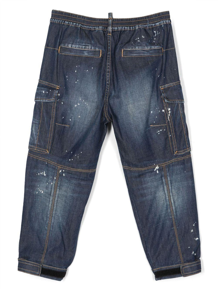 Jeans denim bambino,con sei tasche