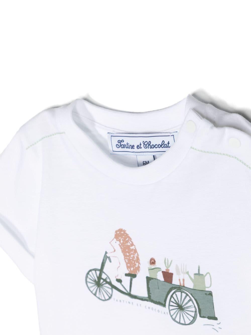 T-shirt bianca neonato