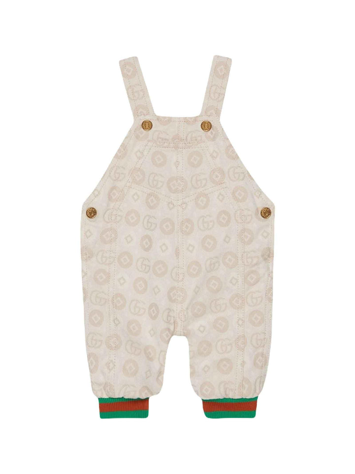 Salopette avorio neonato unisex