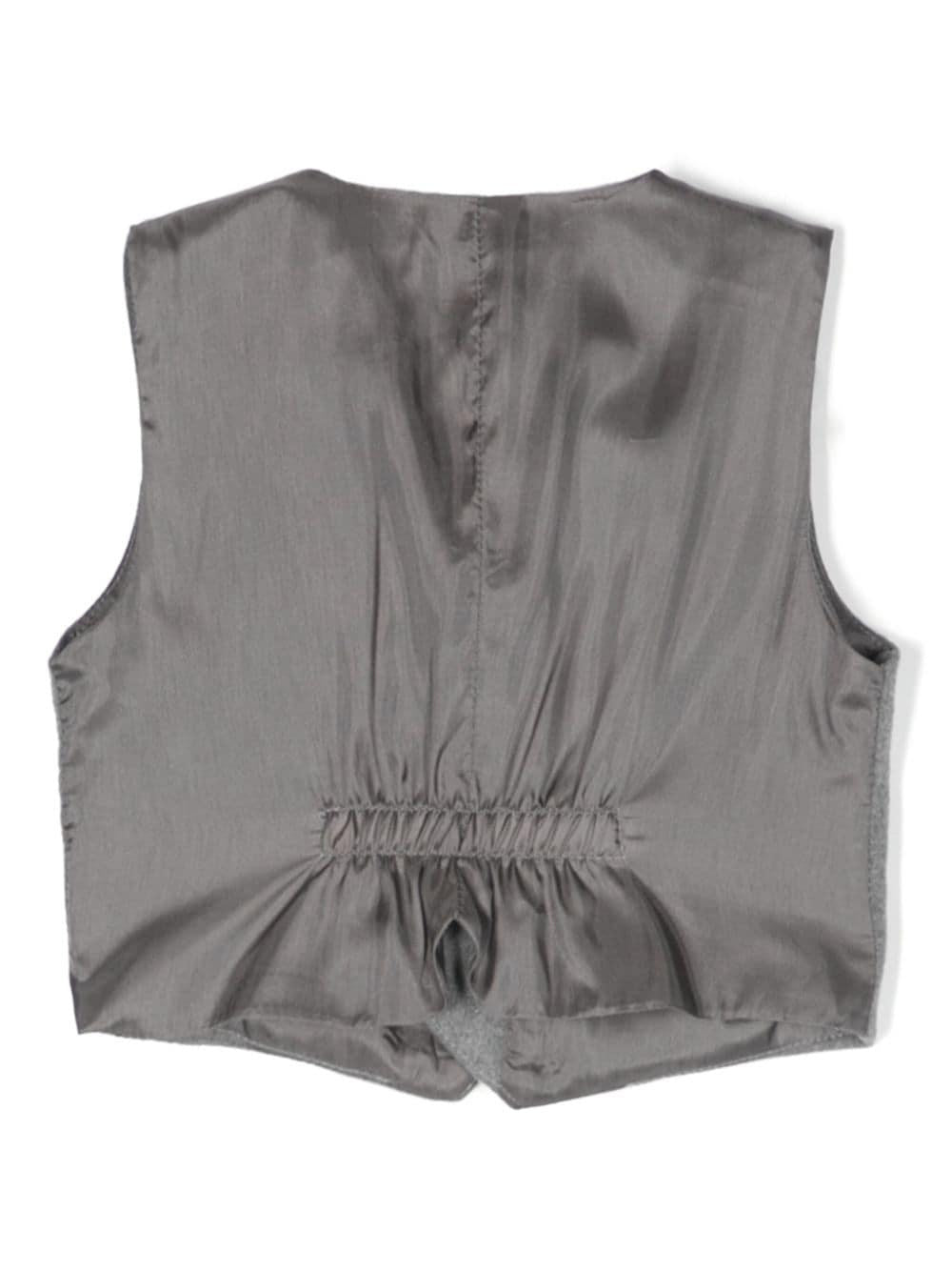Gilet grigio neonato A23GI005W0003 072 IL GUFO 