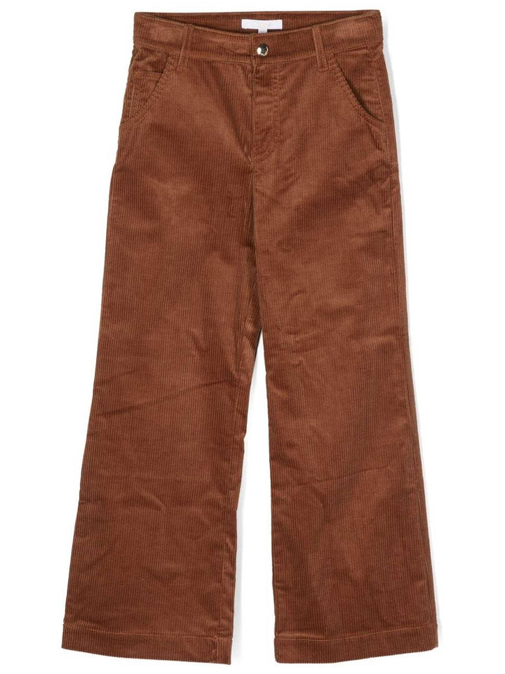 Pantaloni marroni bambina