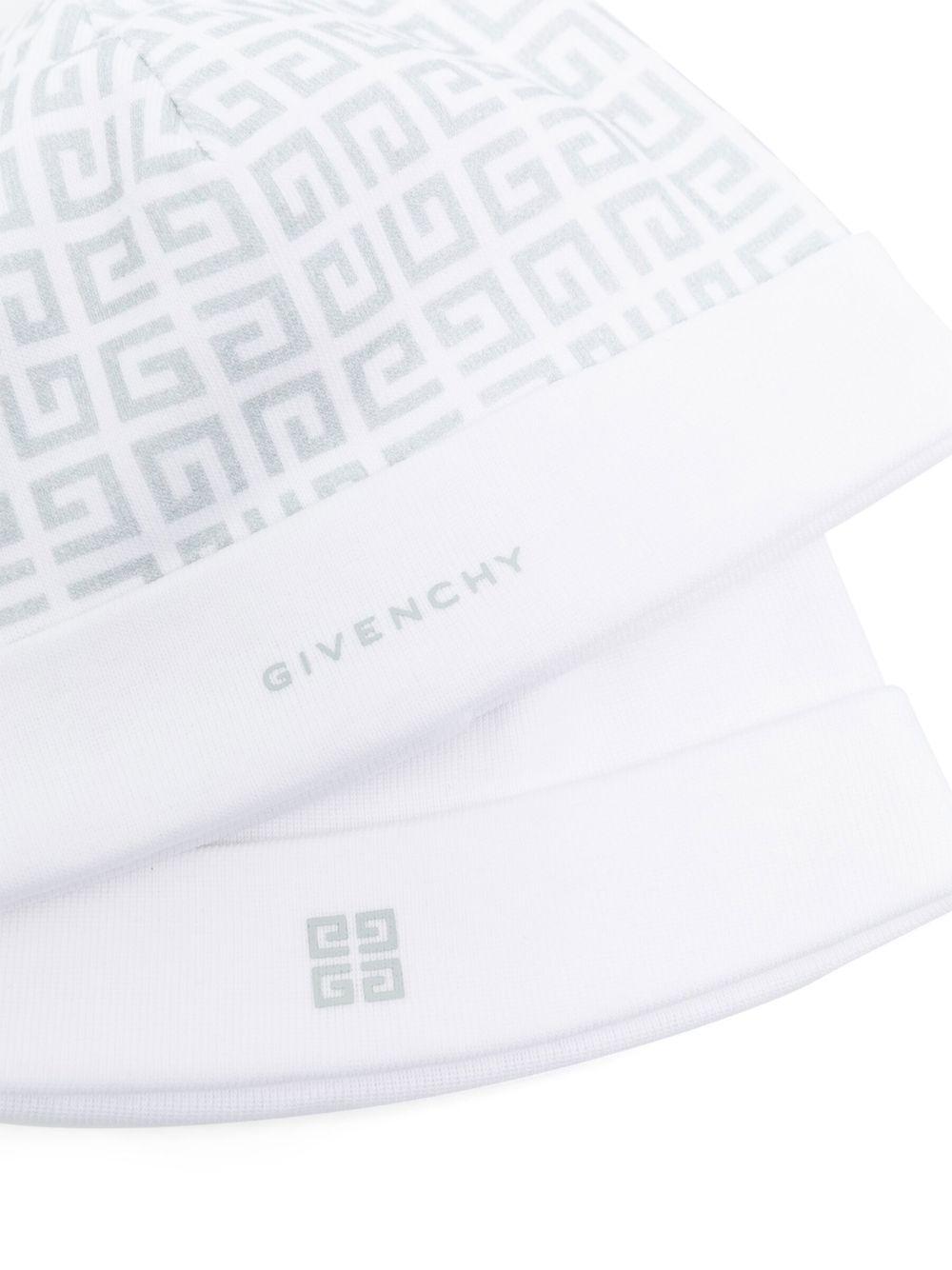 Set cappelli bianco/grigio neonato unisex H98171 050 Givenchy Kids 