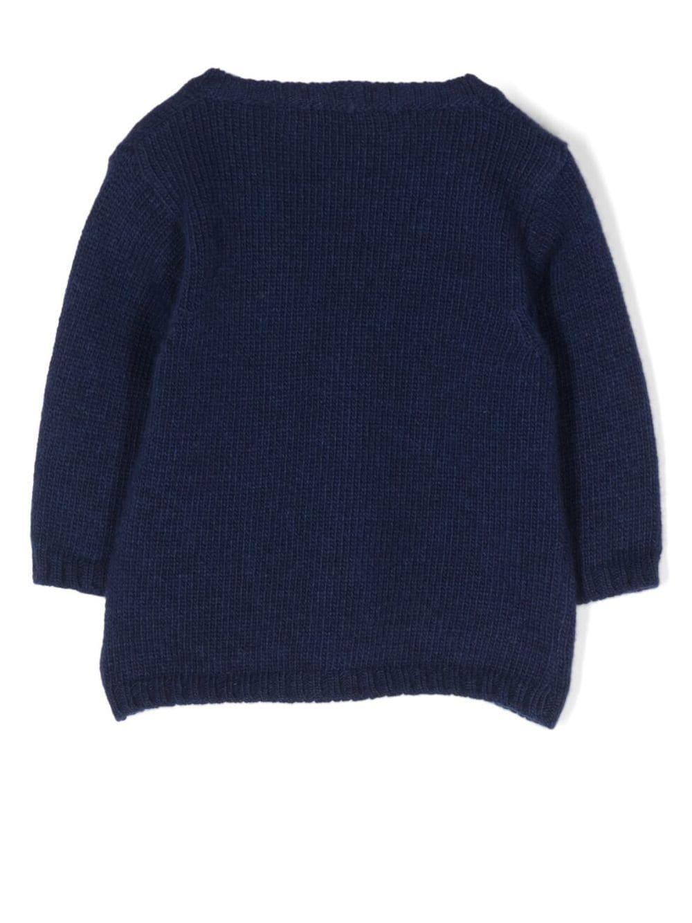 Cardigan blu neonato