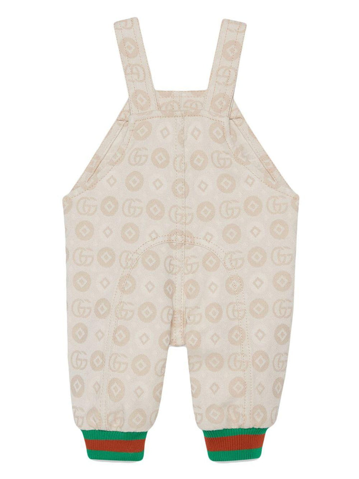 Salopette avorio neonato unisex