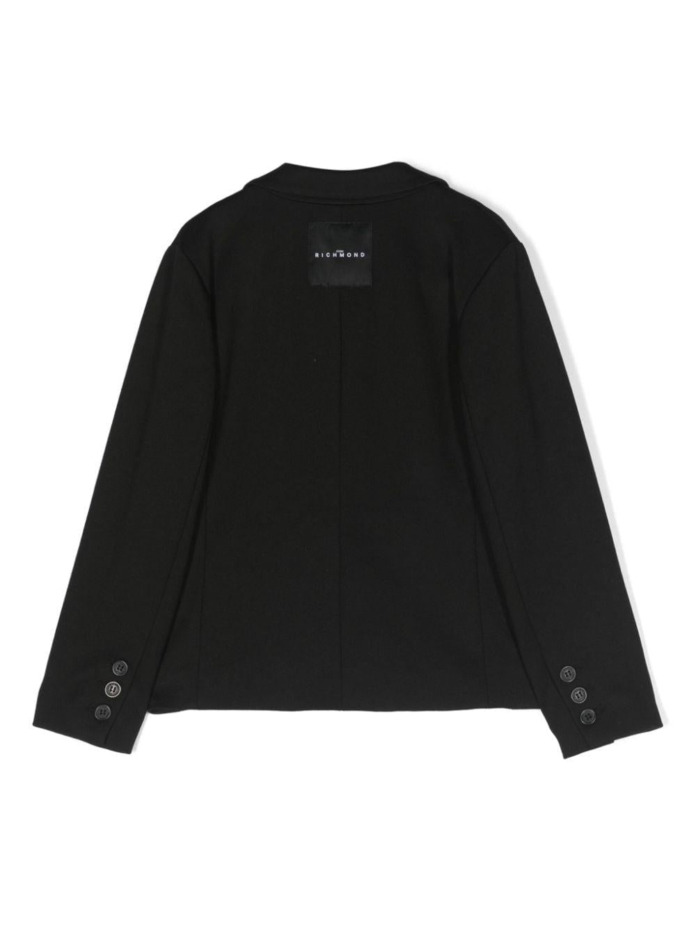 Blazer nero bambino con logo