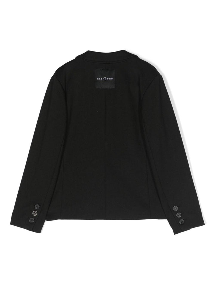 Blazer nero bambino con logo