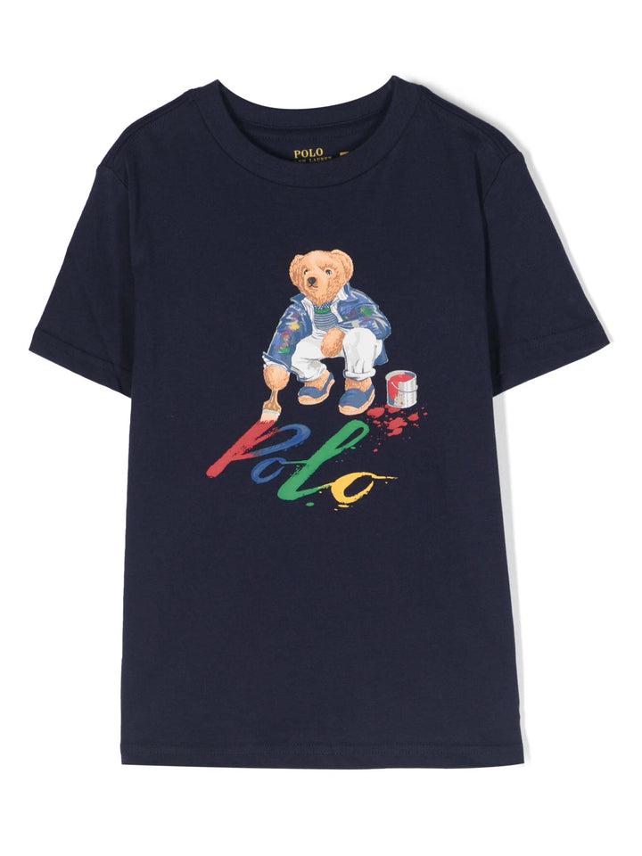 T-shirt blu bambino 322853828 025 RALPH LAUREN KIDS 