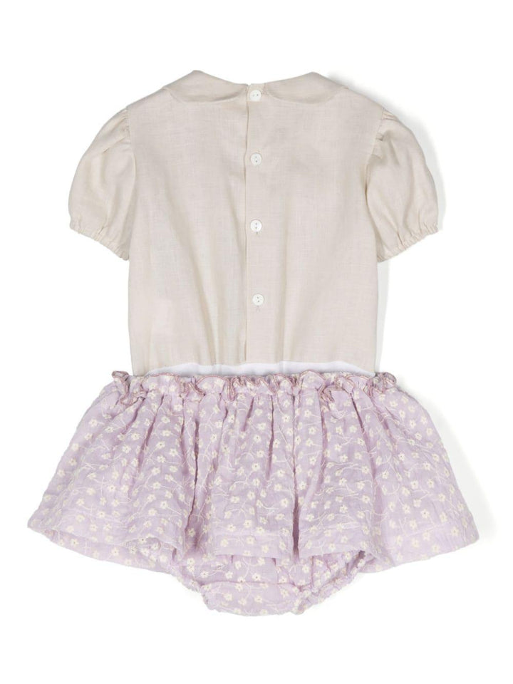 Set beige/viola neonata