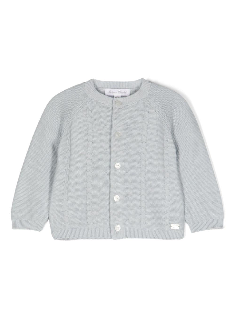 Cardigan grigio neonato