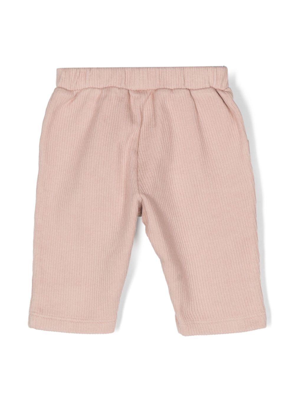 Pantalone rosa neonata con logo