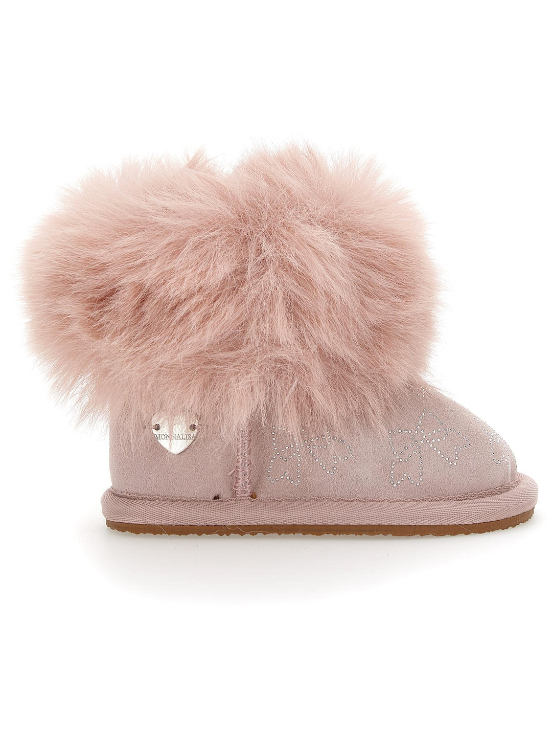 Stivaletti rosa bambina con dettaglio pelliccia 83B0062700 0091 Monnalisa kids 