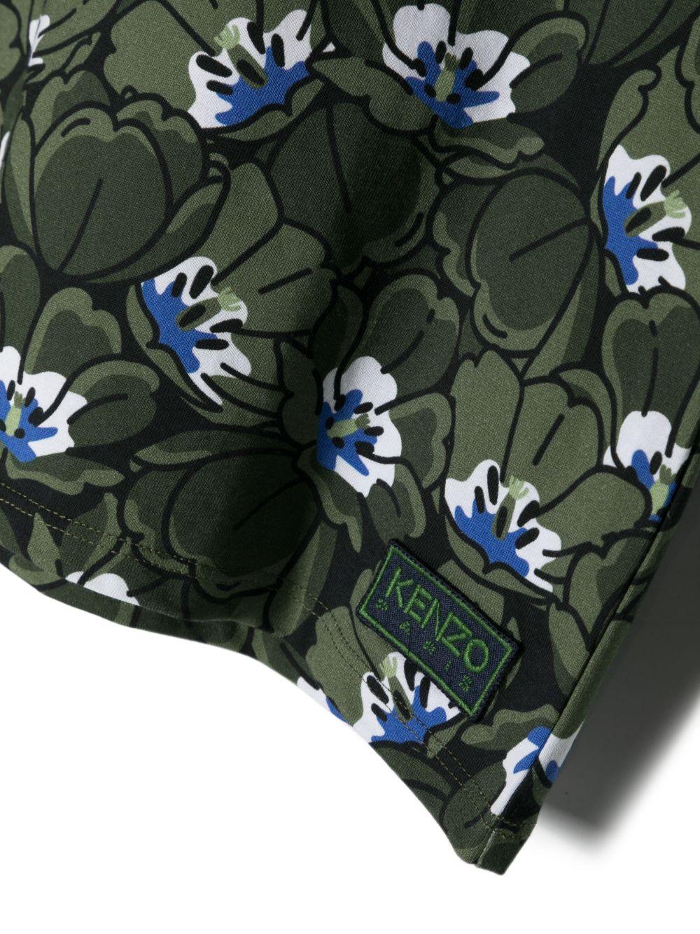 T-shirt verde bambino K25860 64H KENZO KIDS 