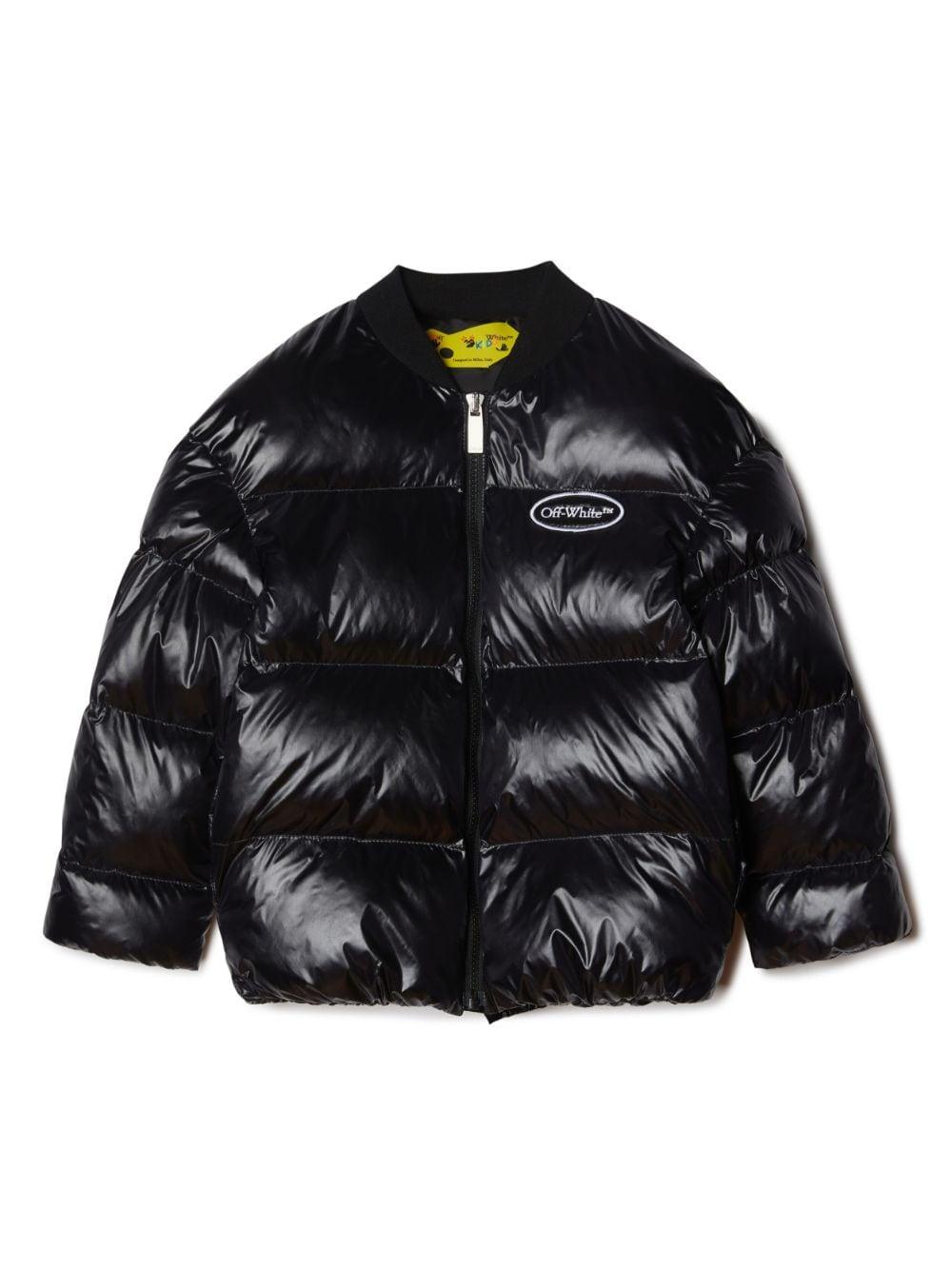 Bomber nero bambino OBED003F23FAB001 1010 off-white kids 