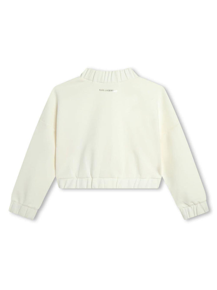 felpa bianca bambina Z30091 195 Karl lagerfeld kids 