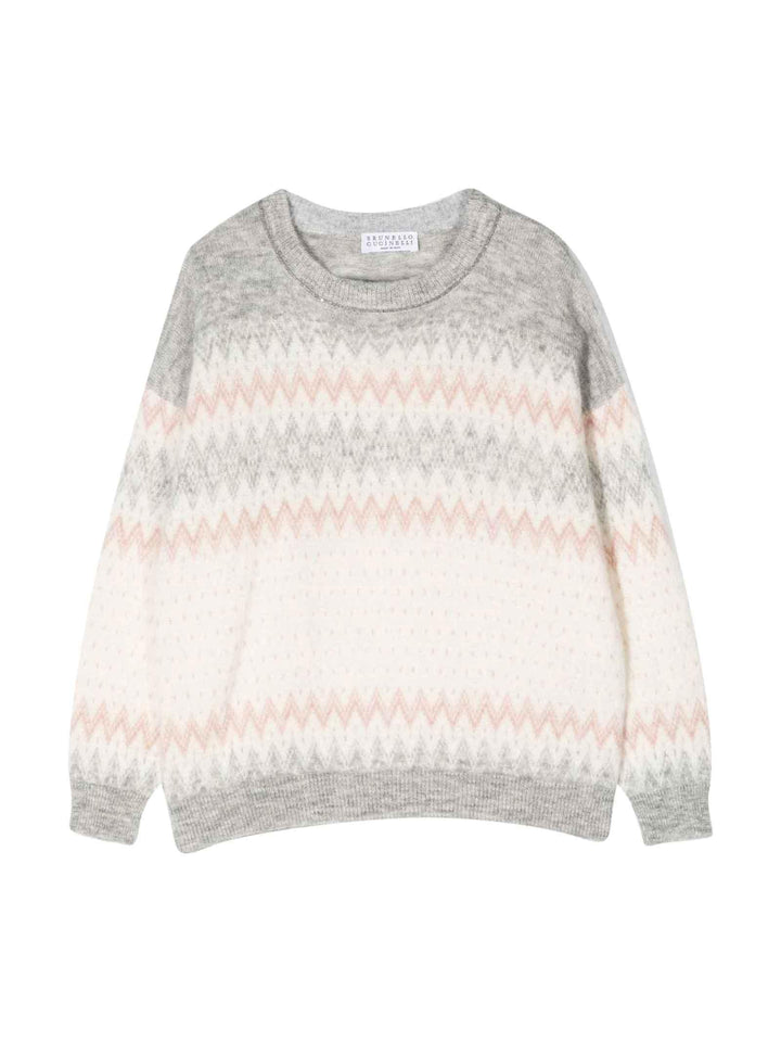 Maglione bianco bambina