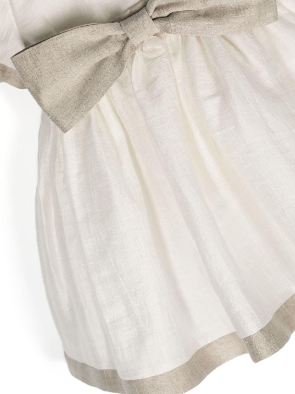 Abito bianco/beige neonata
